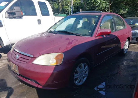2003 Honda Civic Ex from USA, damaged, VIN 2HGES26873H523591